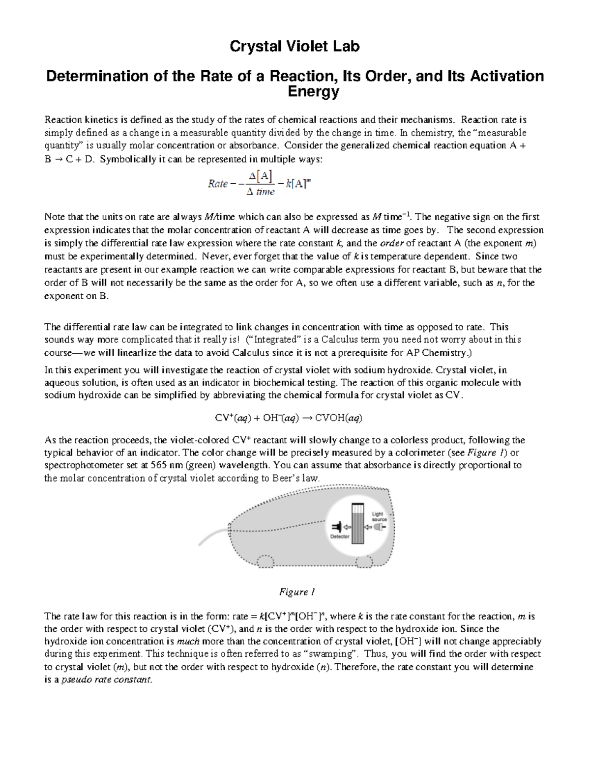 Lab crystal violet sample databases Crystal Violet Lab Determination