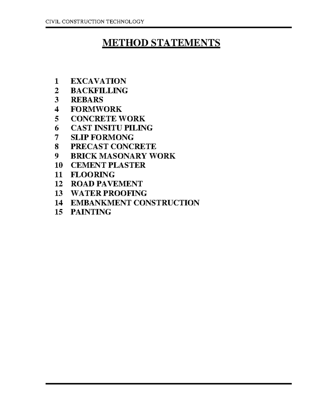 how to write a methodology for a construction project