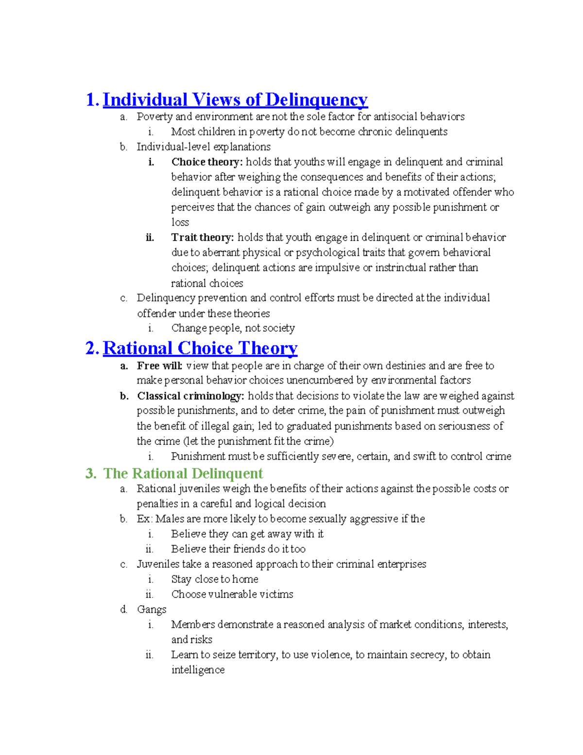 Chapter 3 Individual Views of Delinquency - 1. Individual Views of ...