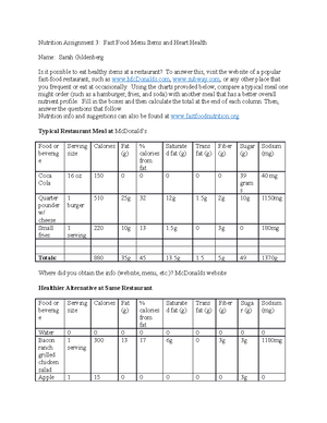 Food Label Assignment - In the 1990’s the Nutritional Facts Panel was ...