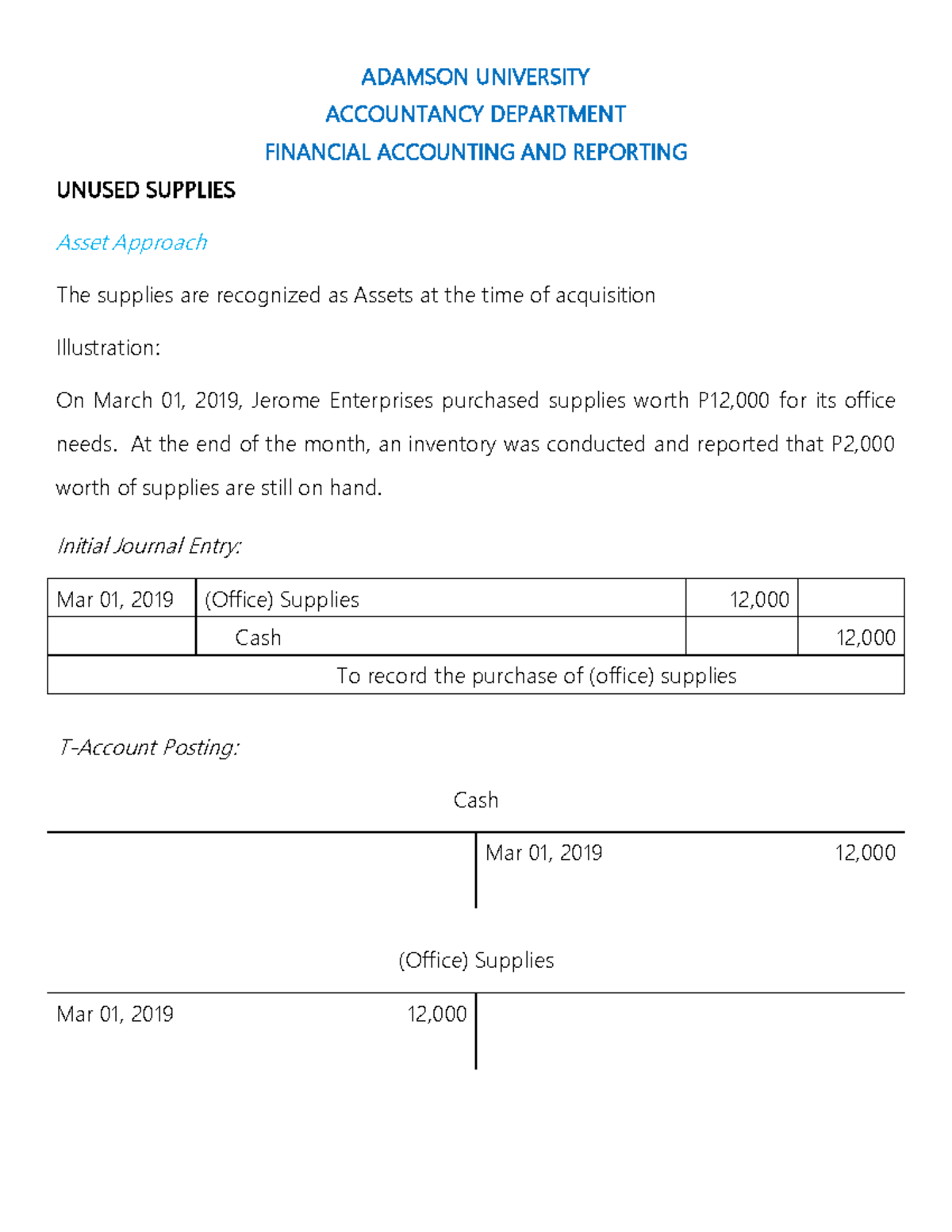 (02.5) Demonstration Adjusting Journal Entries - ACCOUNTANCY DEPARTMENT ...