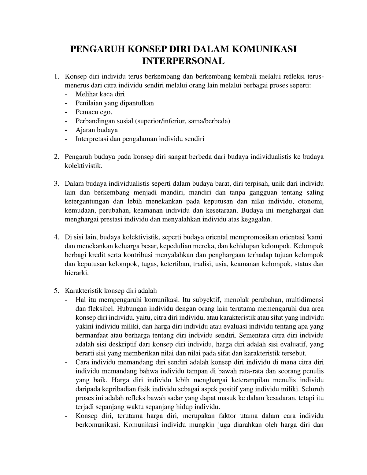 20 Pengaruh Konsep Diri Dalam Komunikasi Interpersonal - PENGARUH ...