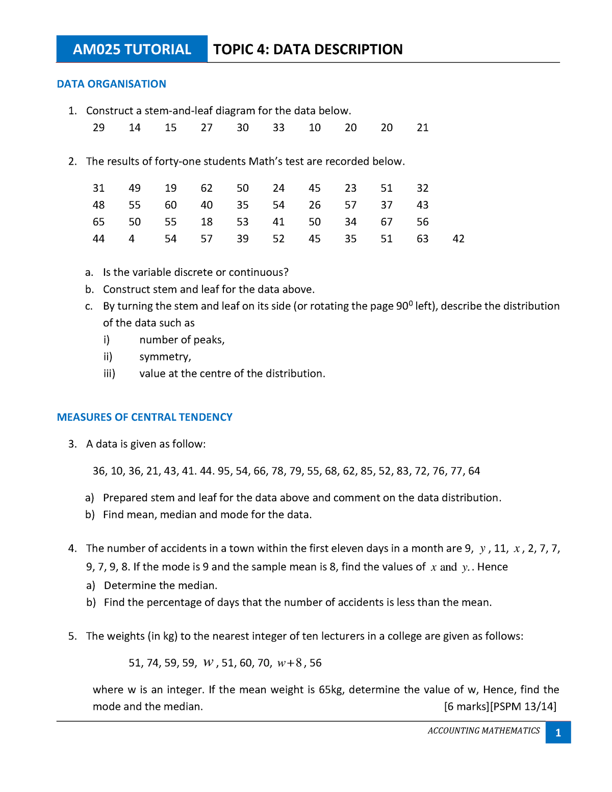 topic-4-tutorial-am025-accounting-mathematics-data-organisation