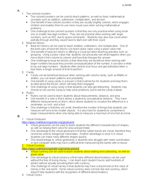 LPM1 TASK 1 PART A&C - This is for Elementary math and a passed task 1 ...