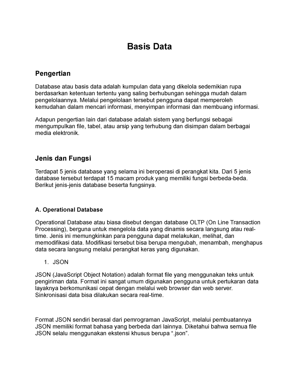 Basis Data - Basis Data Pengertian Database Atau Basis Data Adalah ...