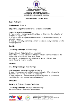 Attendance Front Page - English semantics and pragmatics - CLASSROOM ...