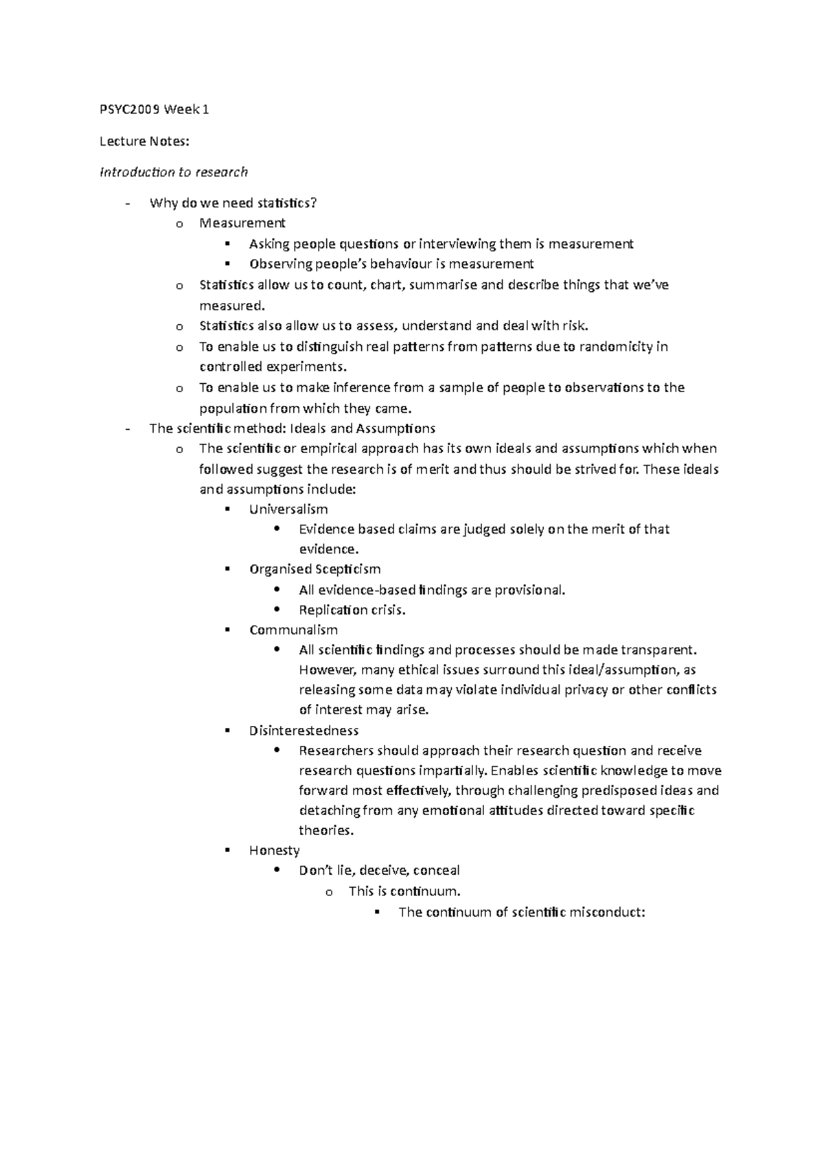 Week 1 Lecture Notes - An introduction to selected quantitative ...