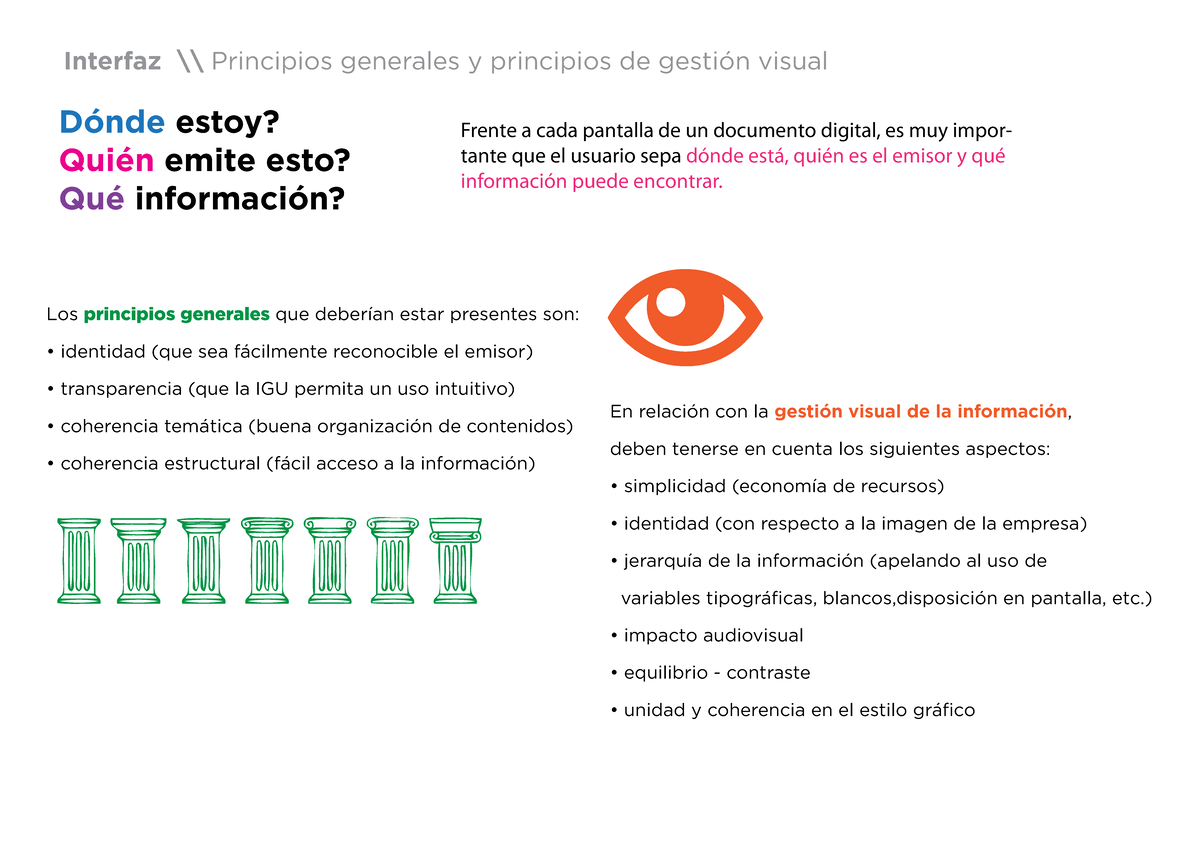 Principios IGU - Cuadro de características de la Interfaz Gráfica de ...