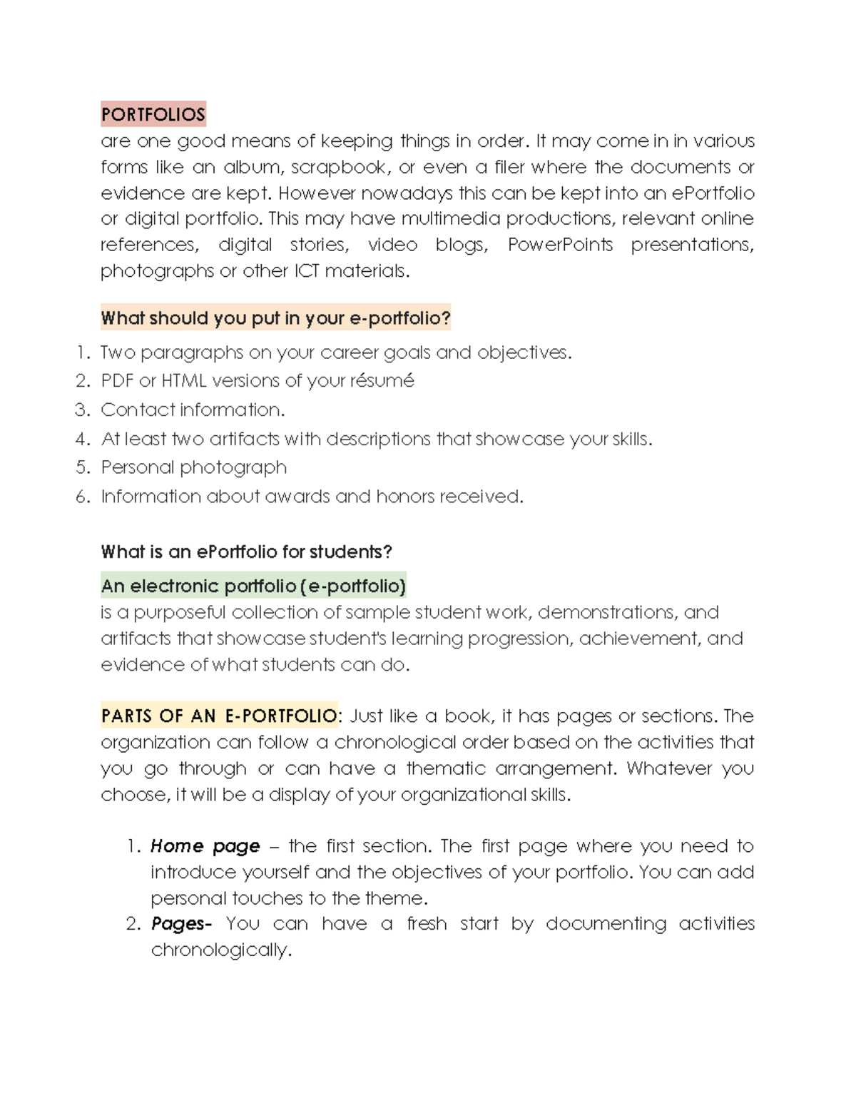 TTL Portfolio - PORTFOLIOS are one good means of keeping things in ...