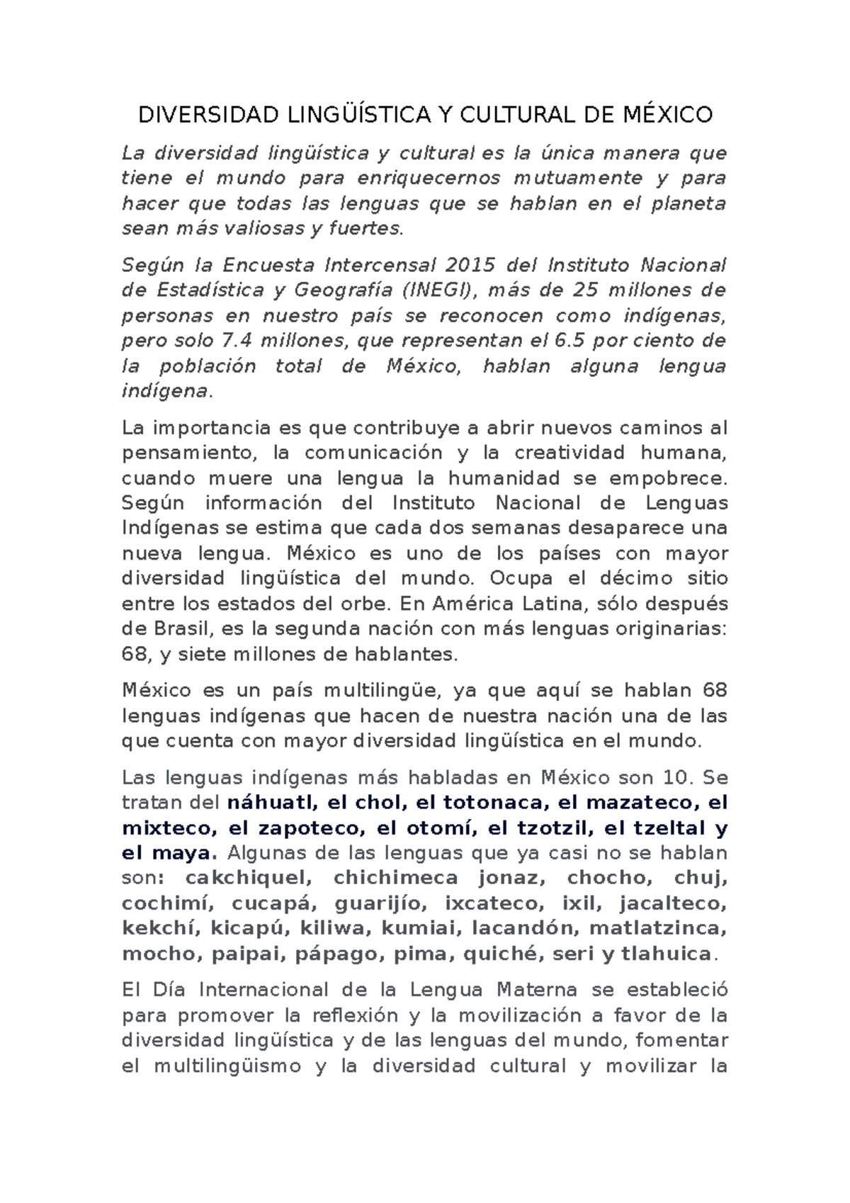 Diversidad ling stica y cultural - Thumb 1200 1698