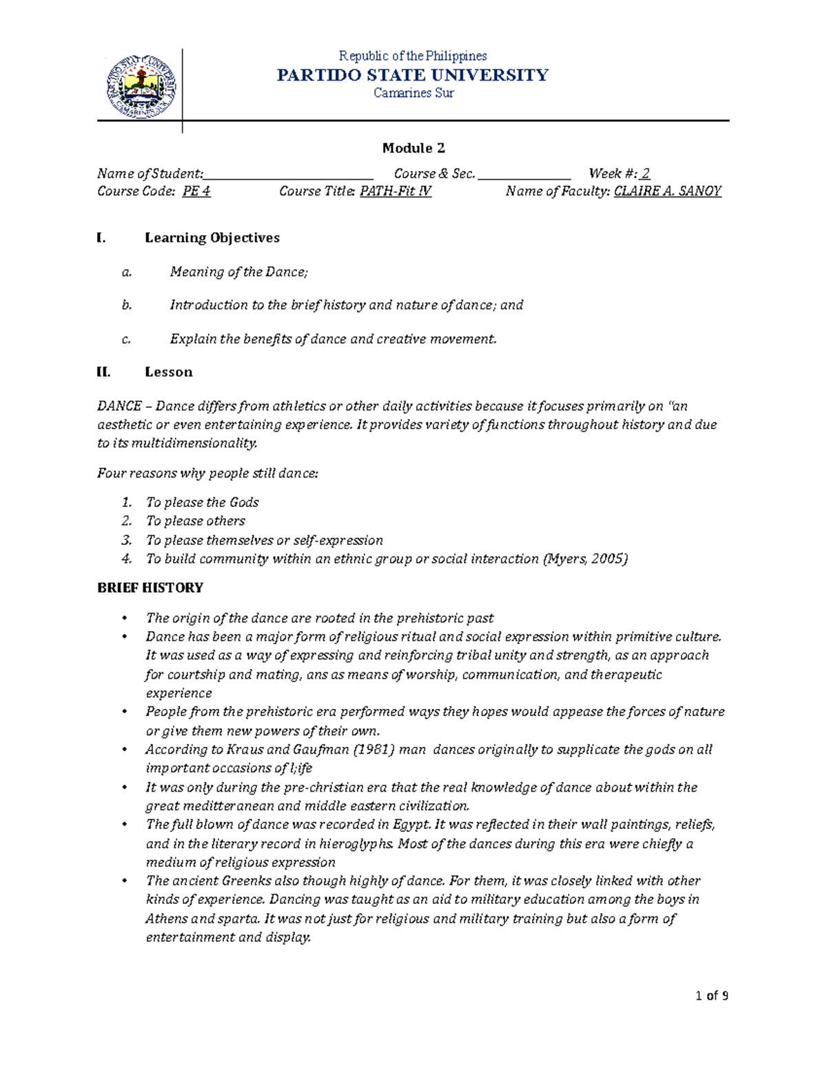 2. Module 2 - ////// - PARTIDO STATE UNIVERSITY Camarines Sur Module 2 ...