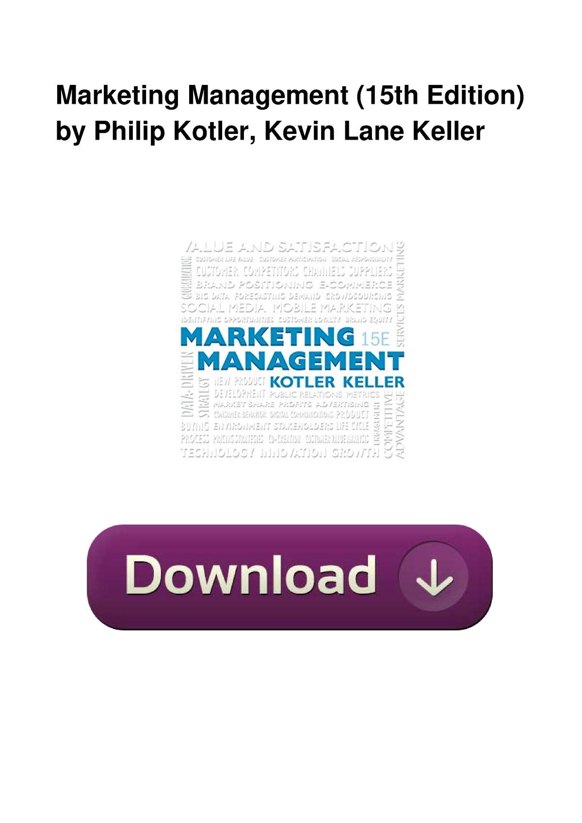 marketing research book by philip kotler pdf