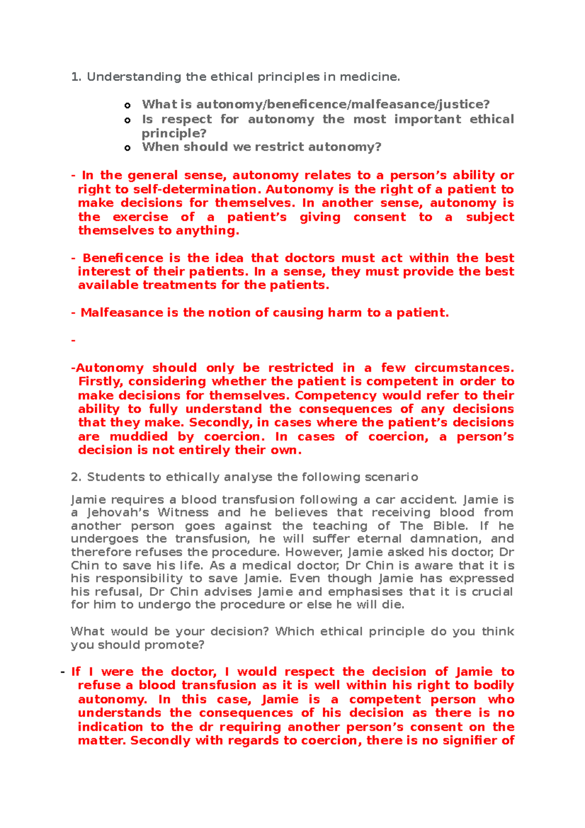 Week 3 Medical Law And Ethics Tutorial - Understanding The Ethical ...