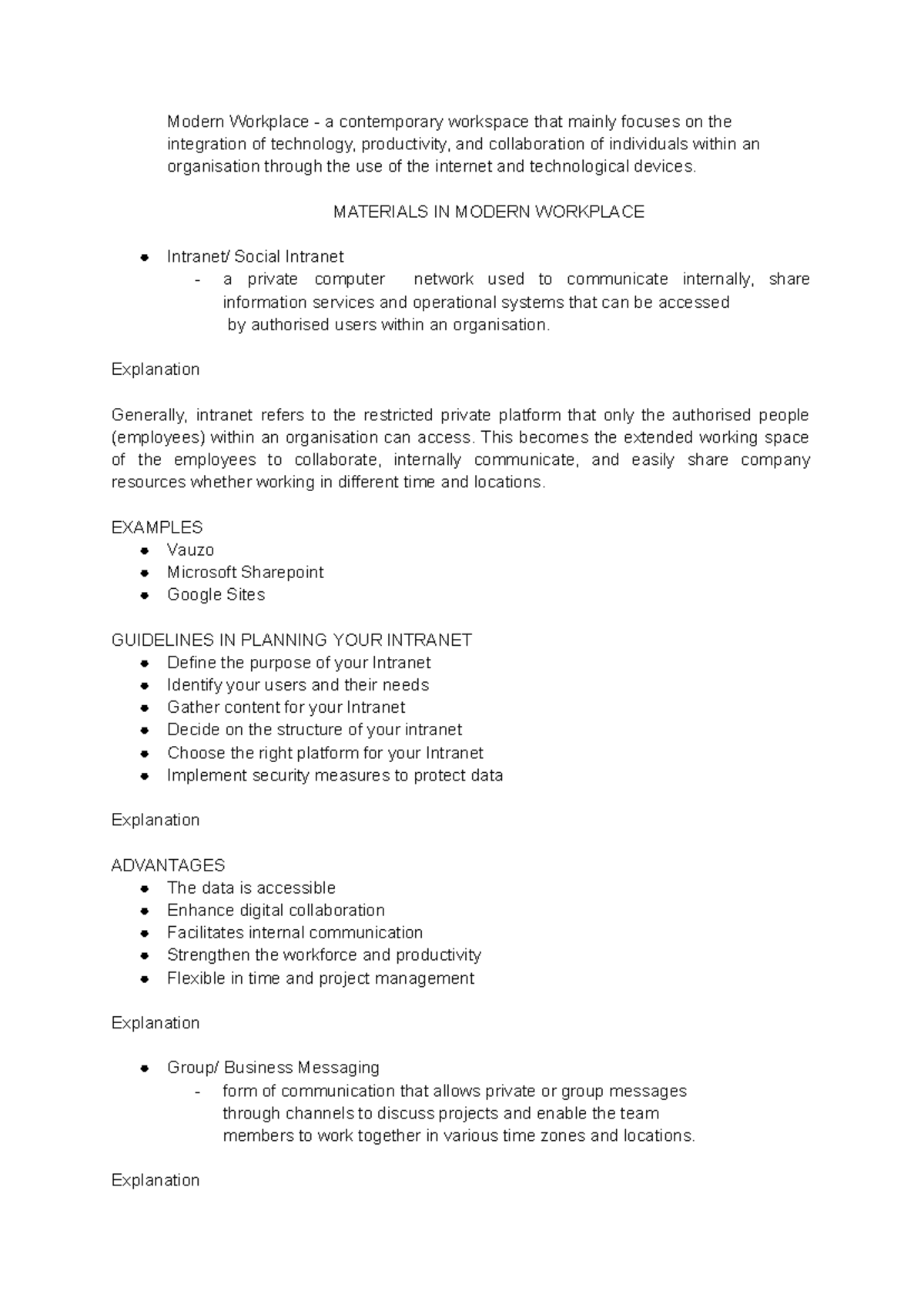 Communication - Modern Workplace - a contemporary workspace that mainly ...