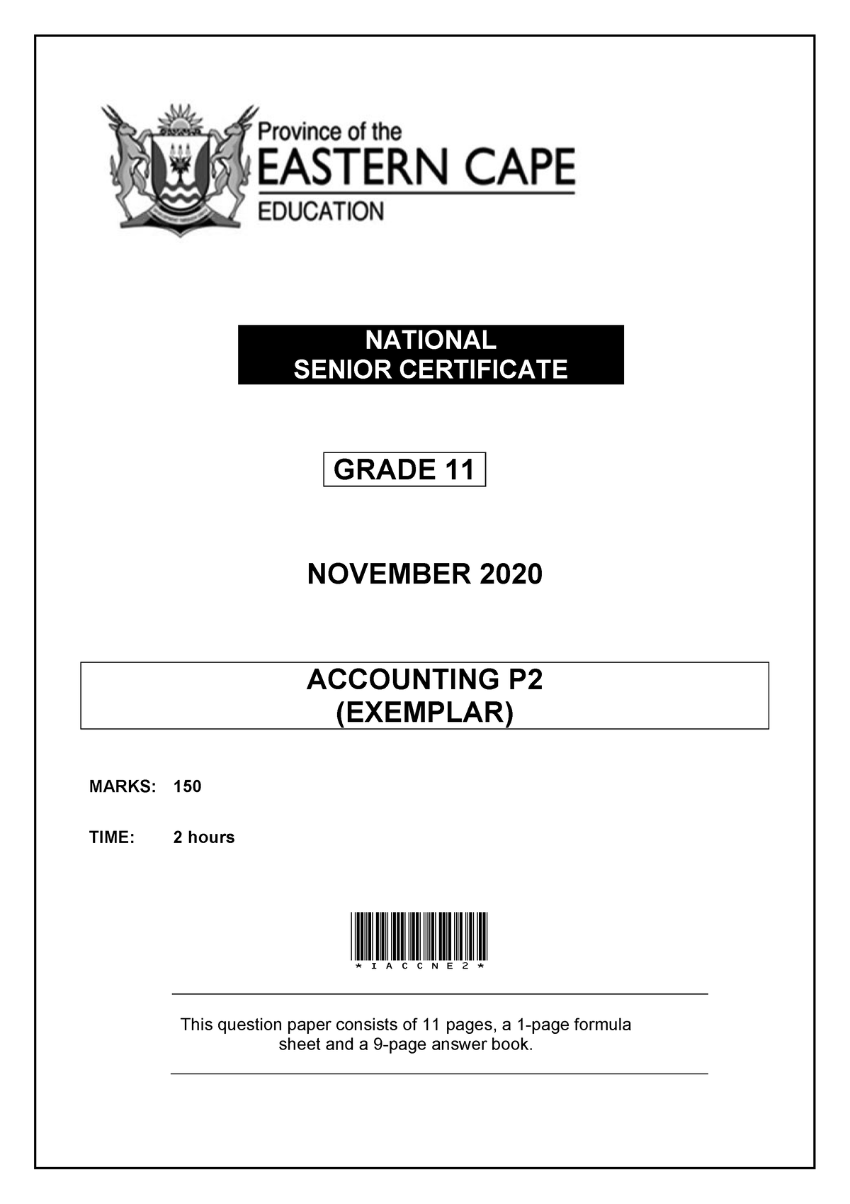 ACCN P2 QP Ansbk MEMO GR11 NOV2020 ENG D - NATIONAL SENIOR CERTIFICATE ...