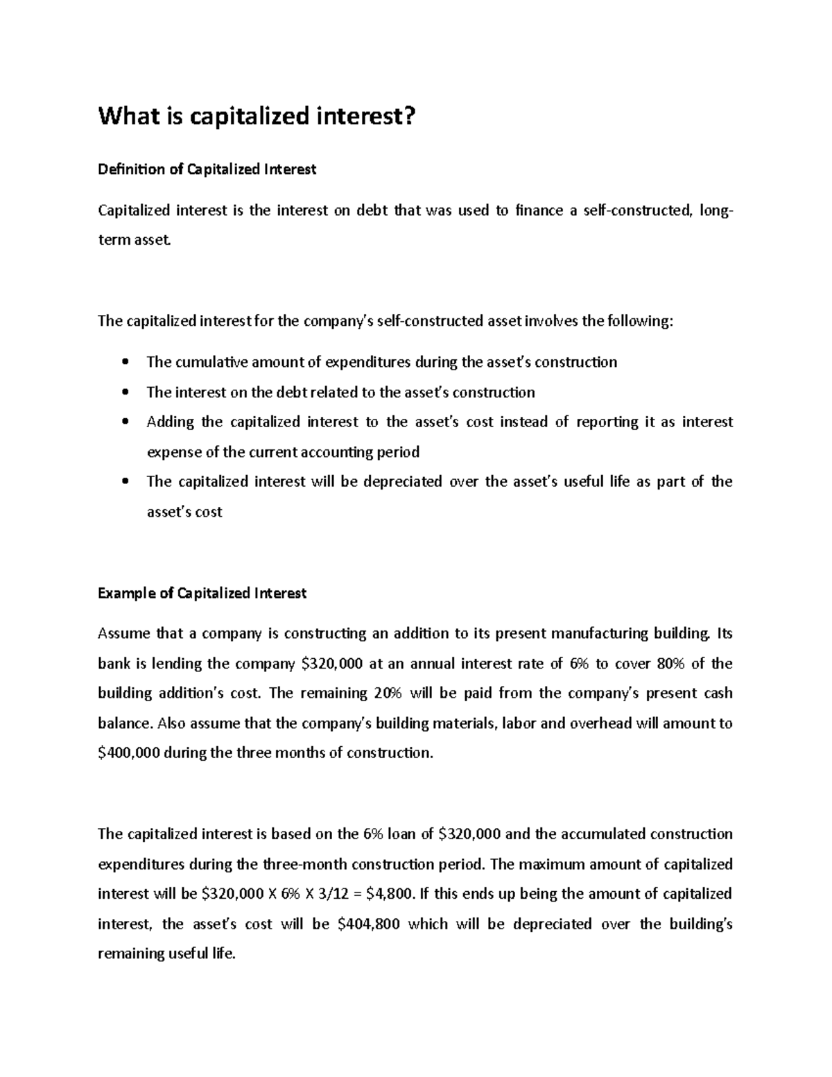 What is capitalized interest What is capitalized interest? Definition of Capitalized Interest
