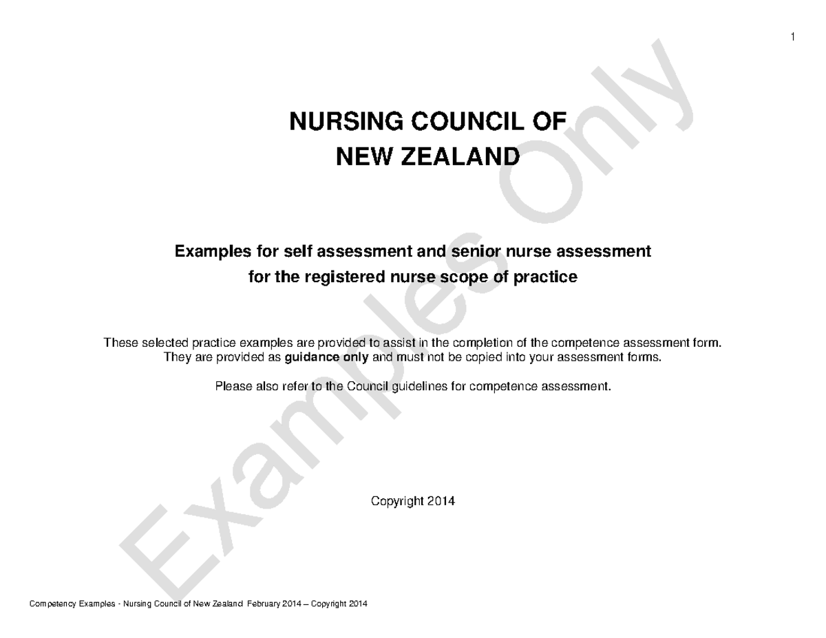 Examples Registered Nurse Combined Self And Senior Nurse Assessment   Thumb 1200 927 