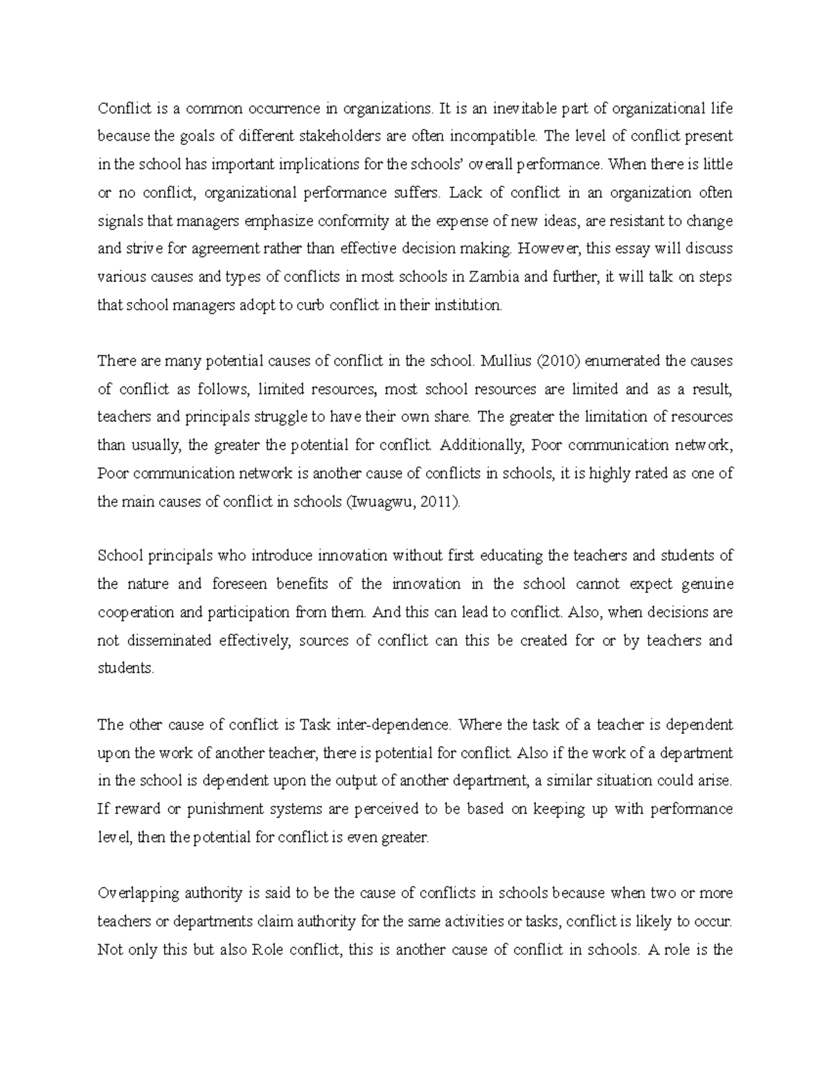 Conflict assignment in sociology - assignment assessment for ...