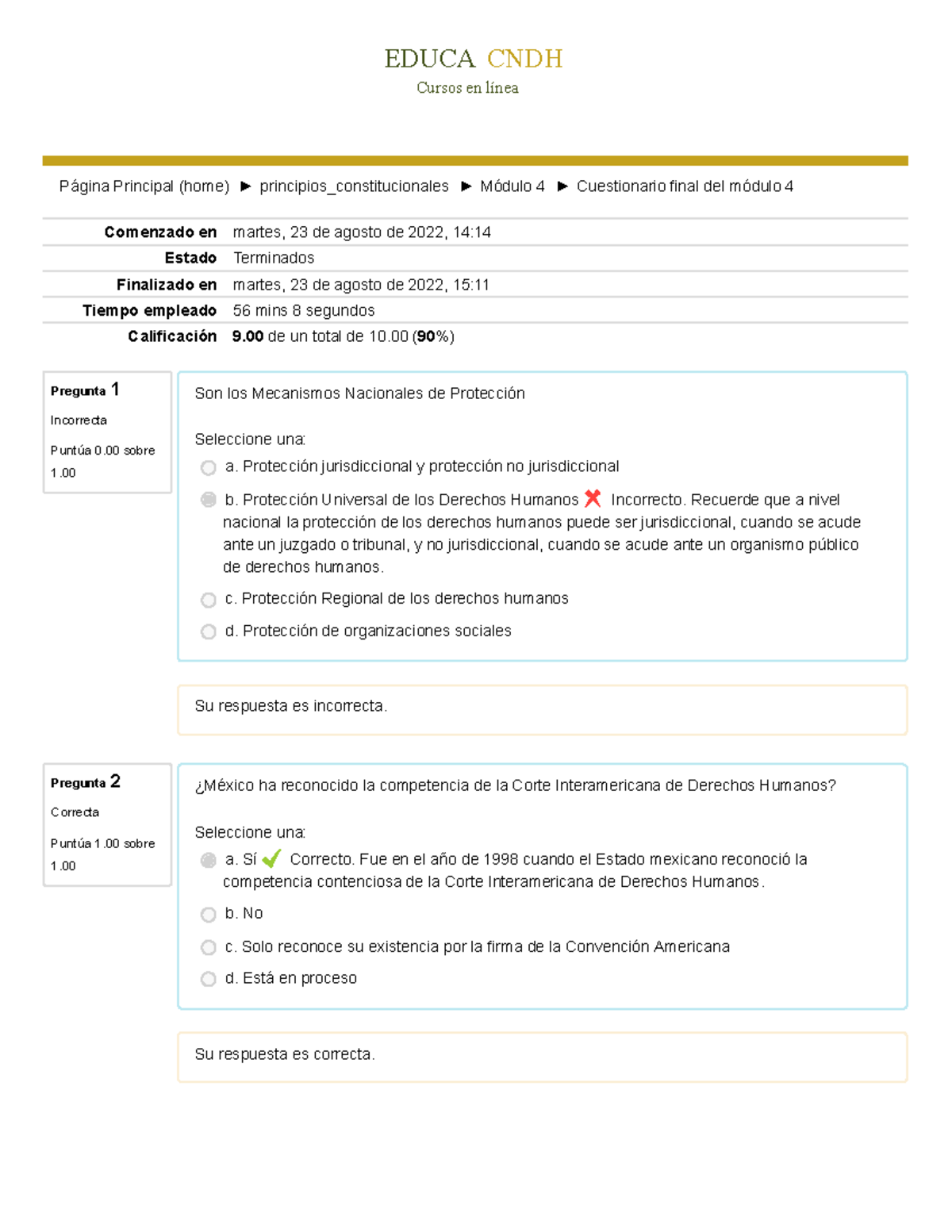 Cuestionario Final Del Módulo 4-1 CNDH - EDUCA CNDH Cursos En Línea ...