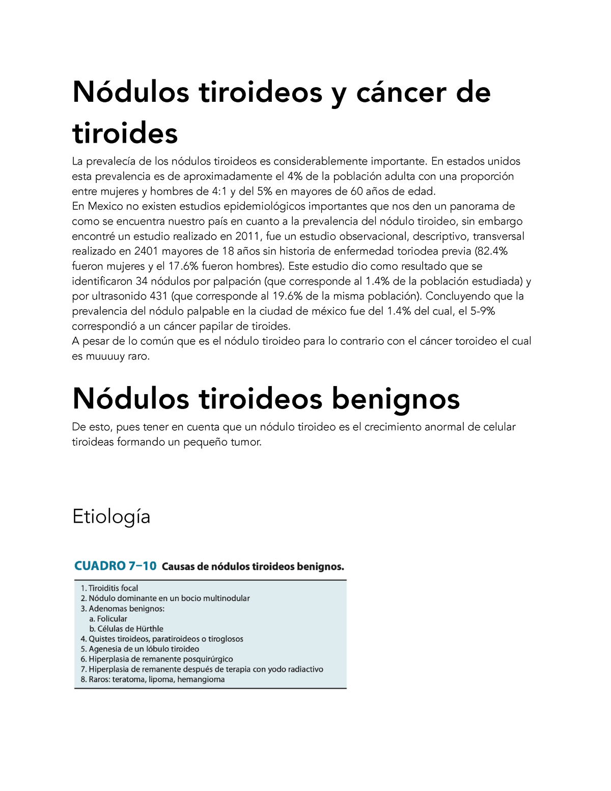 Nódulos Y Cáncer Tiroideo - Nódulos Tiroideos Y Cáncer De Tiroides La ...