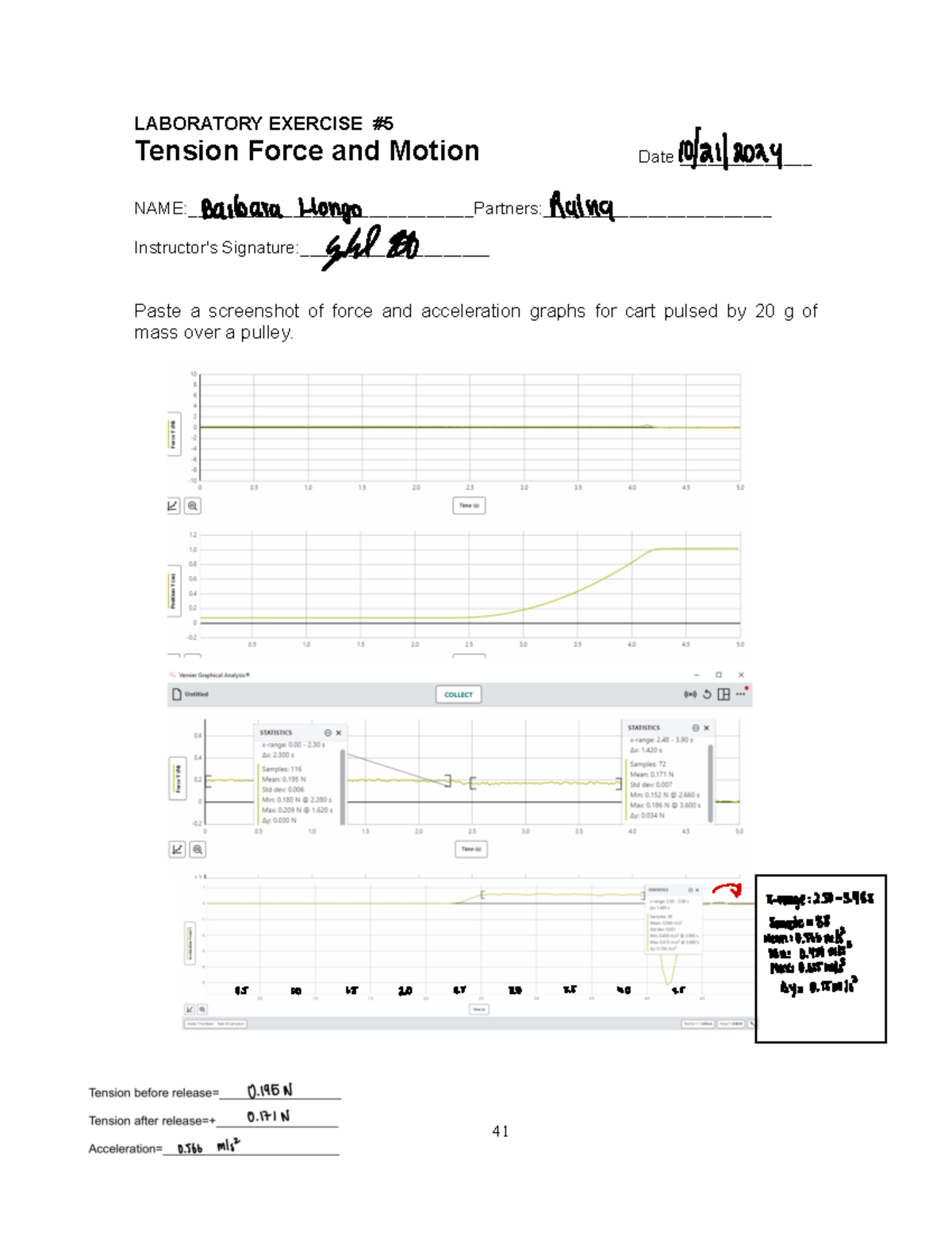 Print (10) - Physics - LABORATORY EXERCISE Tension Force and Motion ...