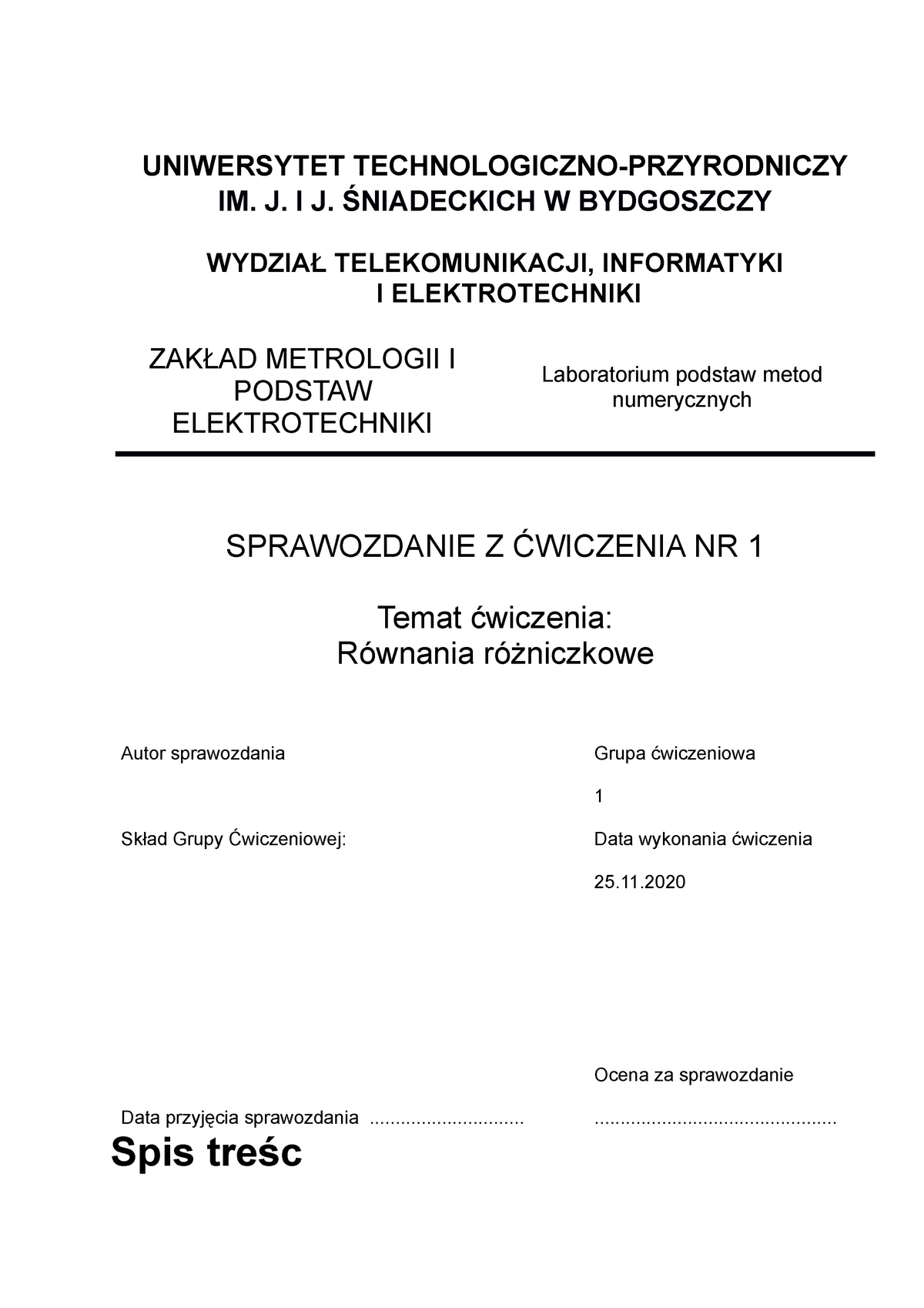 Sprawozdanie 3 Inżynieria Materiałowa Sem 3 Uniwersytet Technologiczno PrzyrodniczywydziaŁ