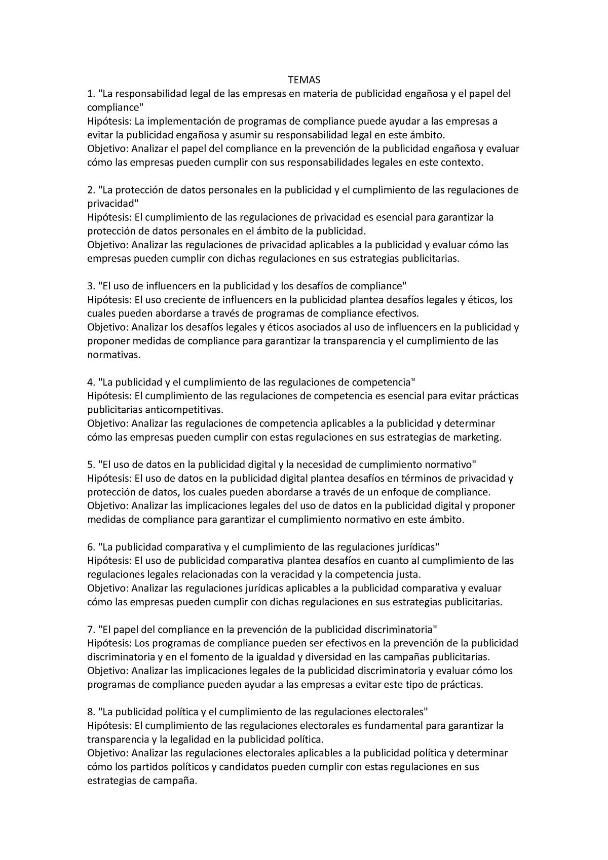 Documento Temas La Responsabilidad Legal De Las Empresas En Materia