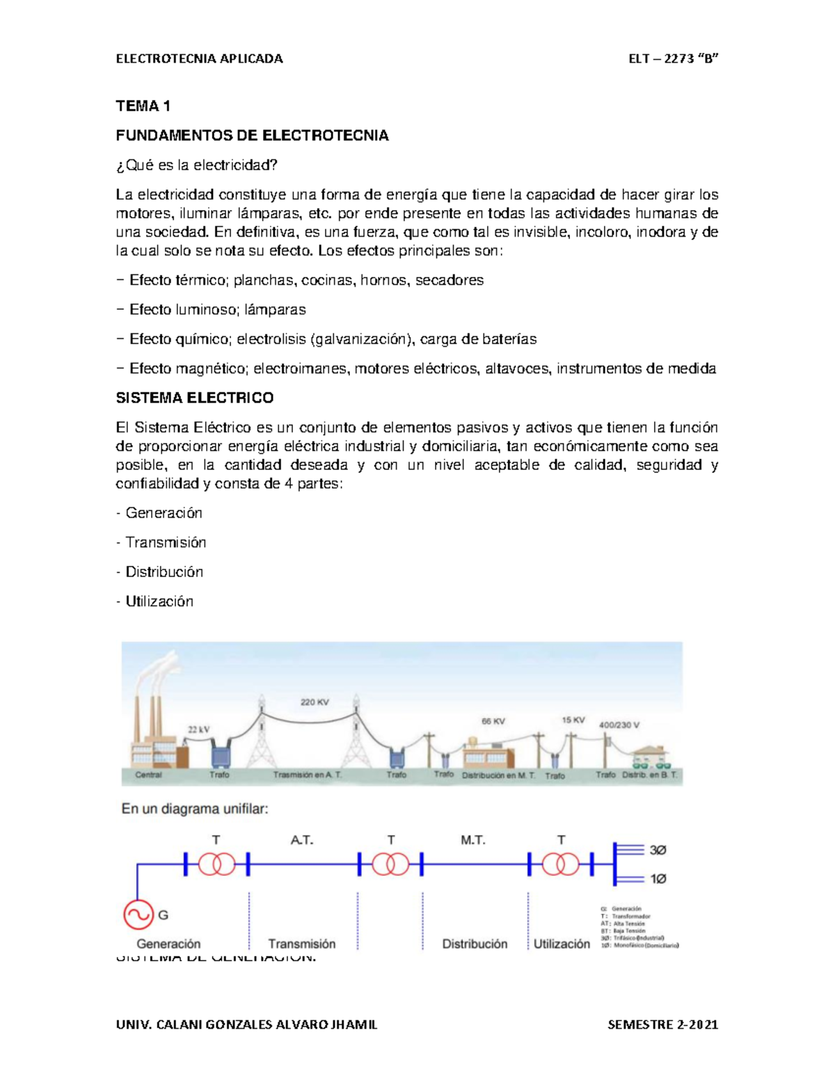 Teoria Fundamentos - Tarea - TEMA 1 FUNDAMENTOS DE ELECTROTECNIA ¿Qué ...