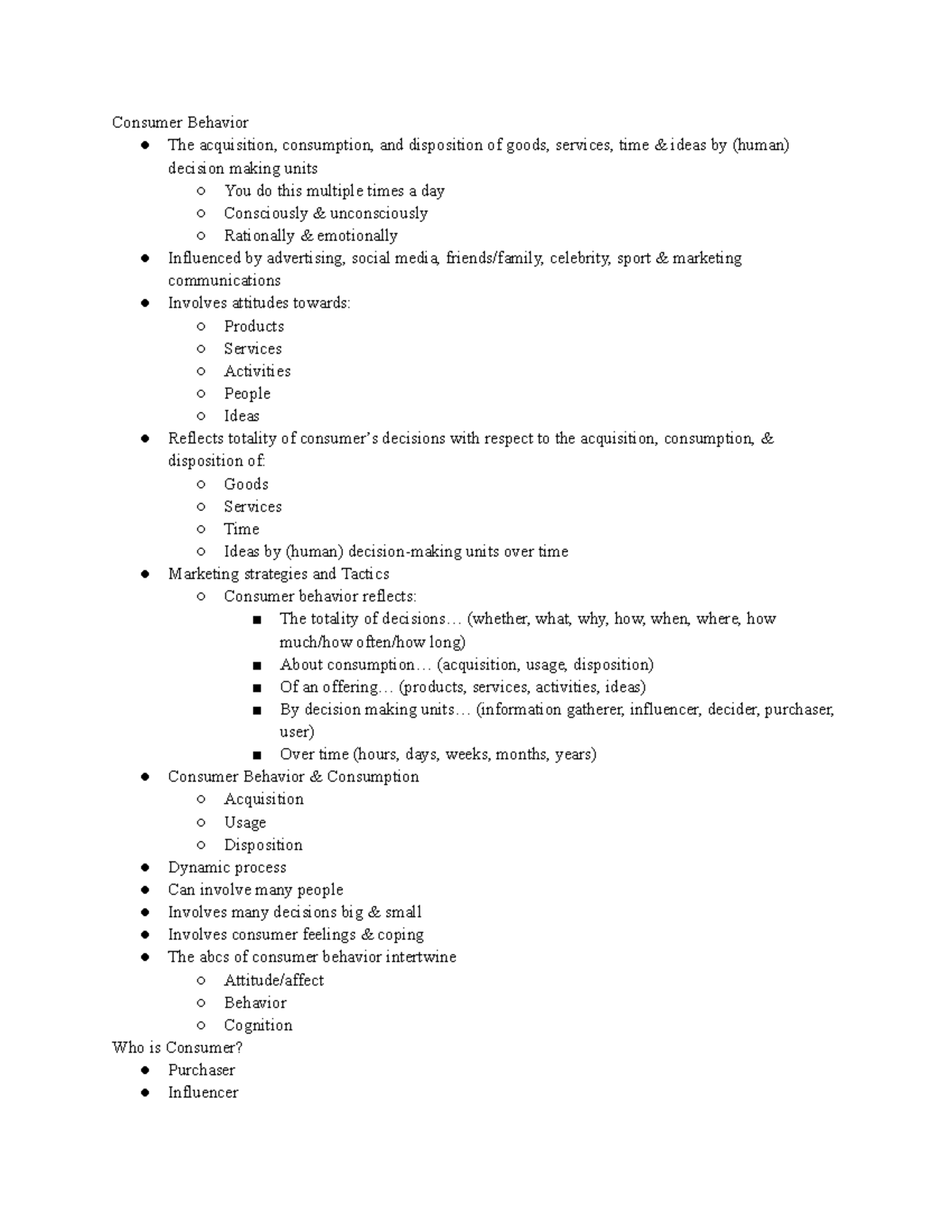 Chapter 1 Understanding Consumer Behavior - Consumer Behavior The ...