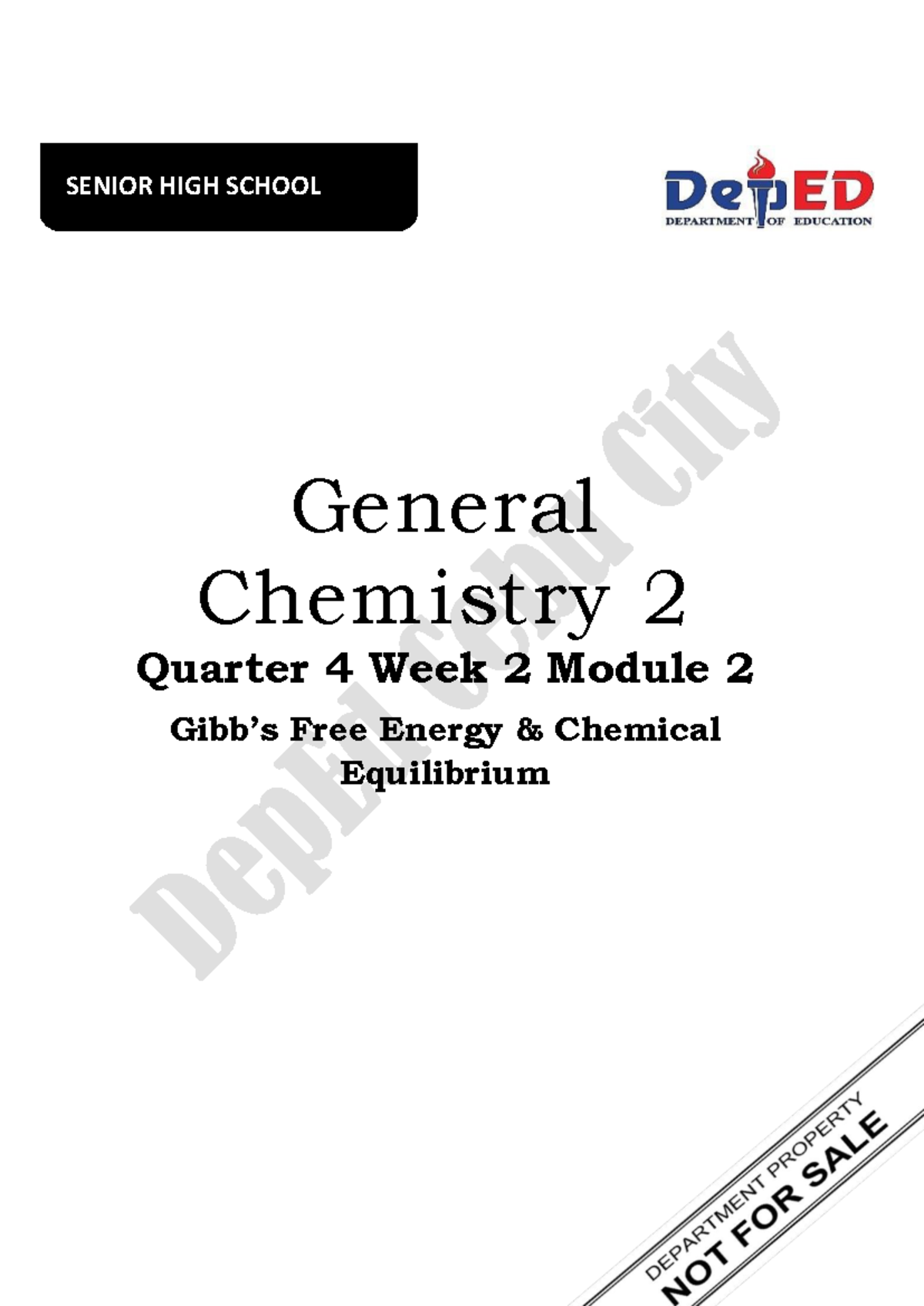 Quarter 4 Module 2 Gen Chem 2 (colored) removed - General Chemistry 2 ...