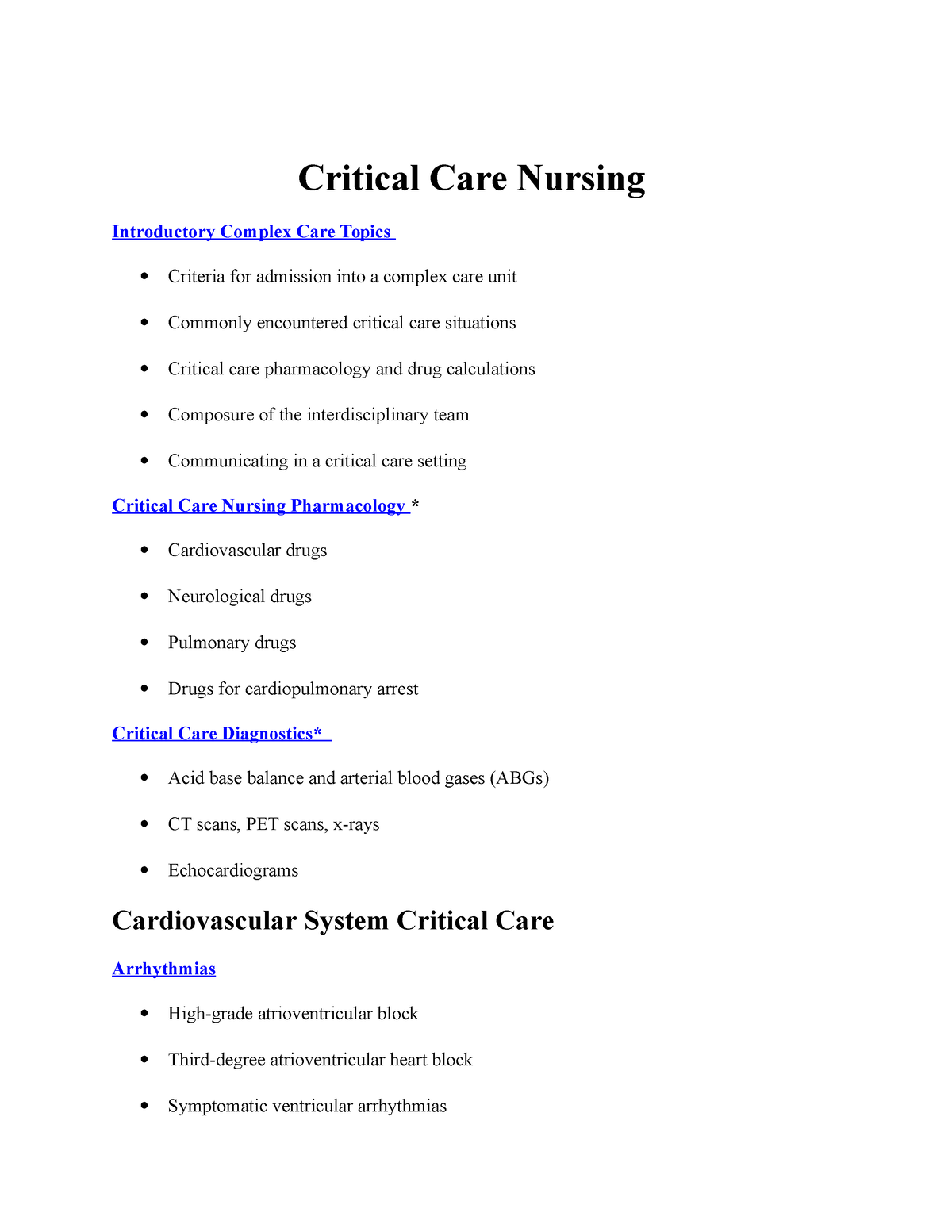 nursing research topics in critical care