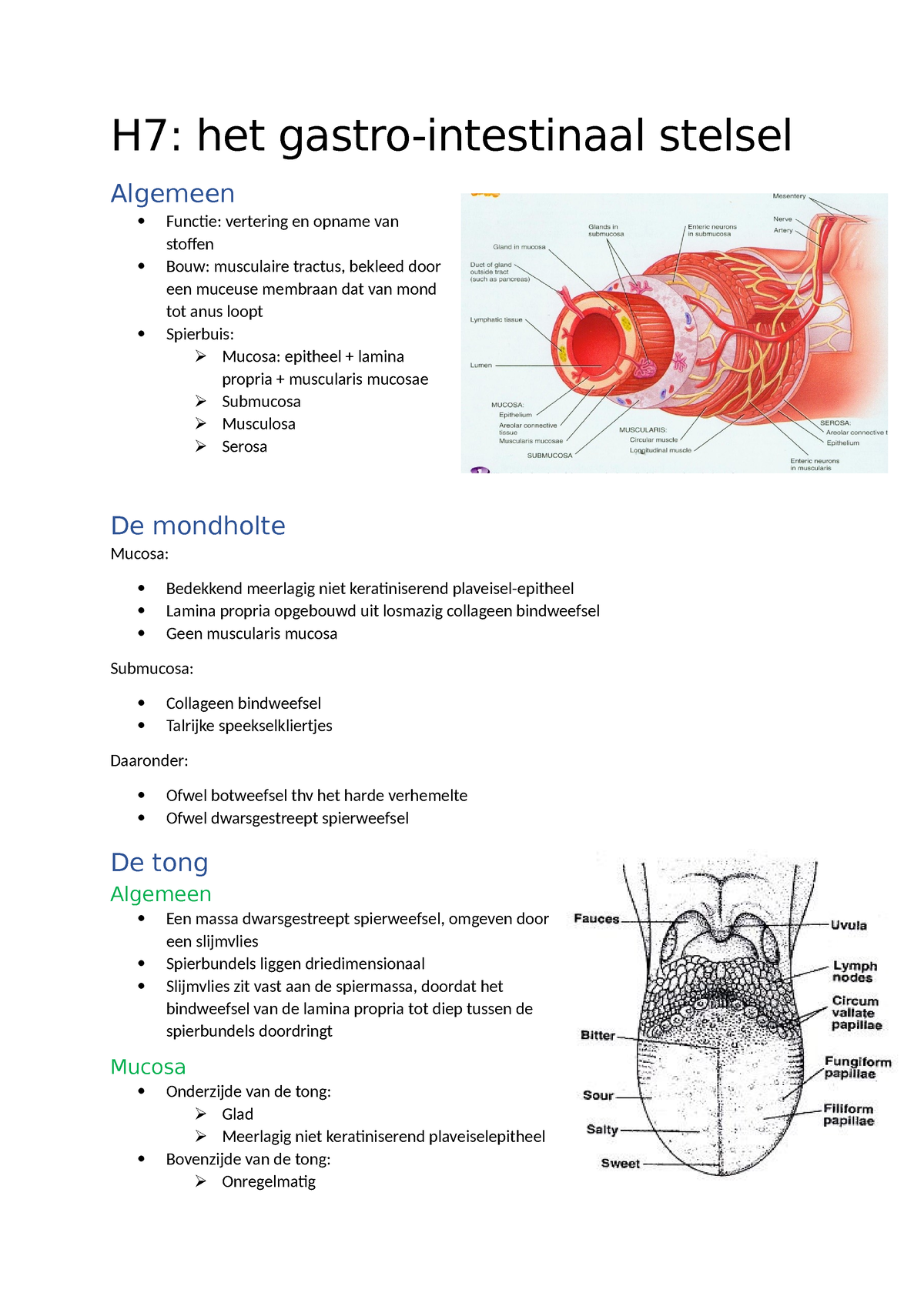 H7 Het Gastro-intestinaal Stelsel - H7: Het Gastro-intestinaal Stelsel ...