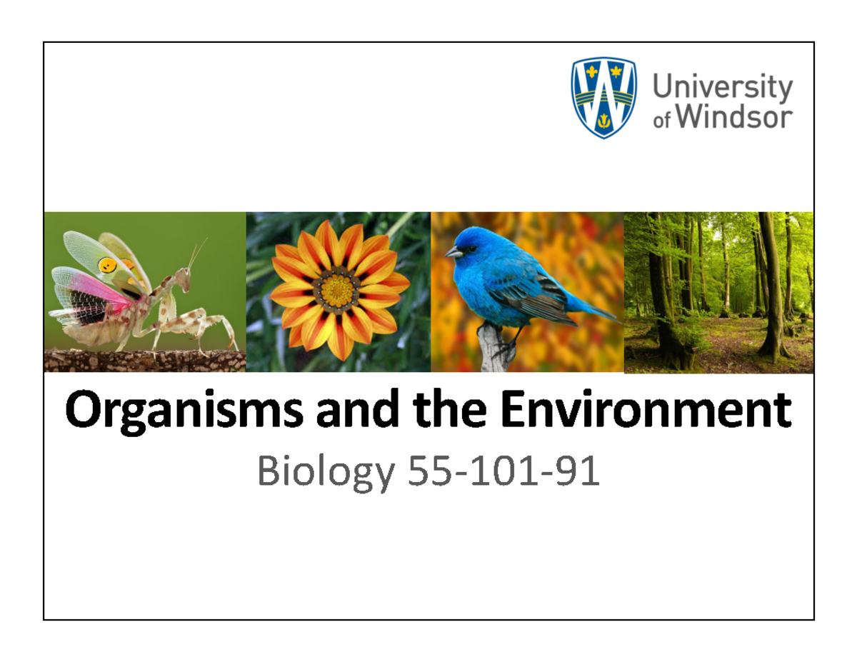 Chapter 36 - Behavioural Ecology - Organisms And The Environment ...