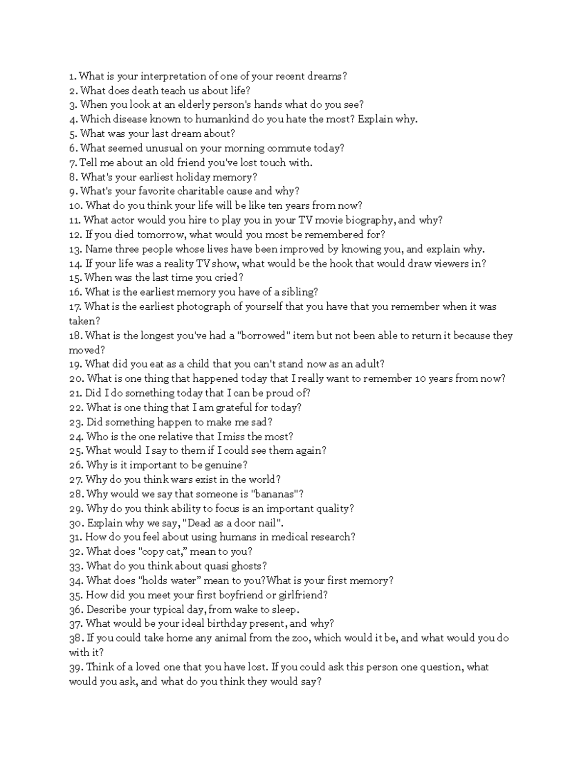 Copy of 1000 Prompts - What is your interpretation of one of your ...