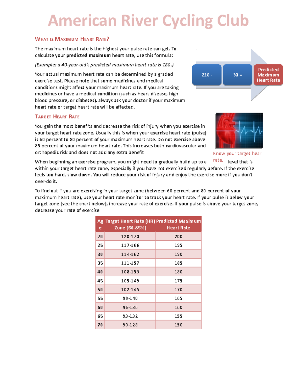 CGS1100 Microcomputer Applications - WHAT IS MAXIMUM HEART RATE? The ...