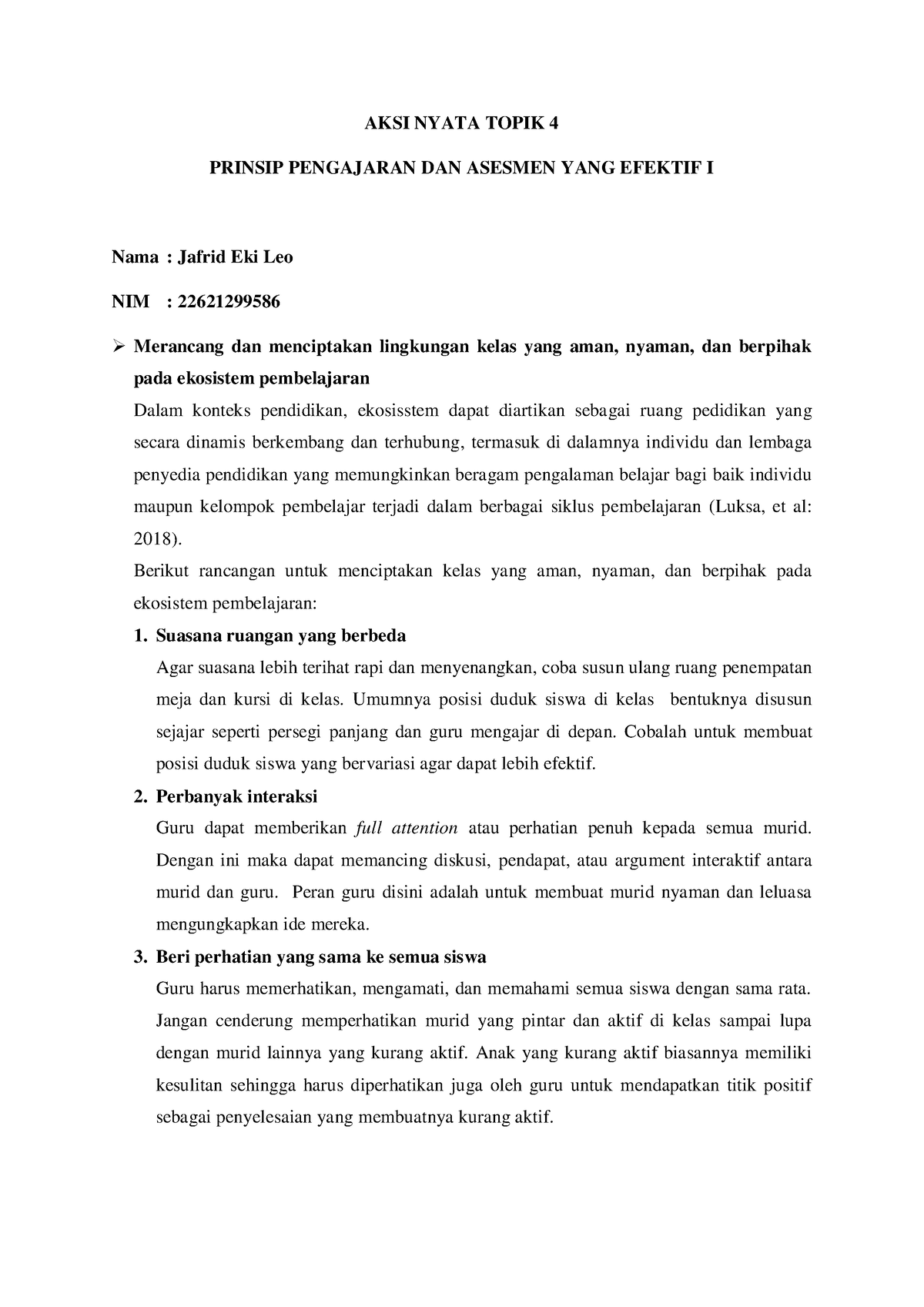 AKSI Nyata Topik 4 - Tugas Proyek Kepemimpinan - AKSI NYATA TOPIK 4 ...