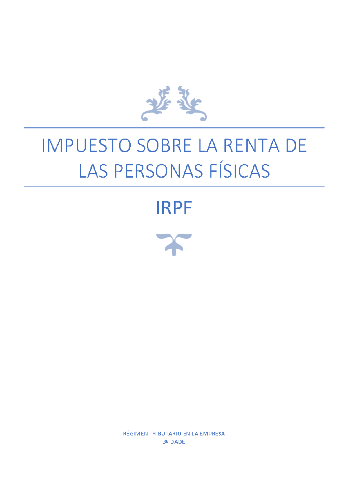 Tema Impuesto sobre la Renta de las Personas Físicas - Warning: TT ...