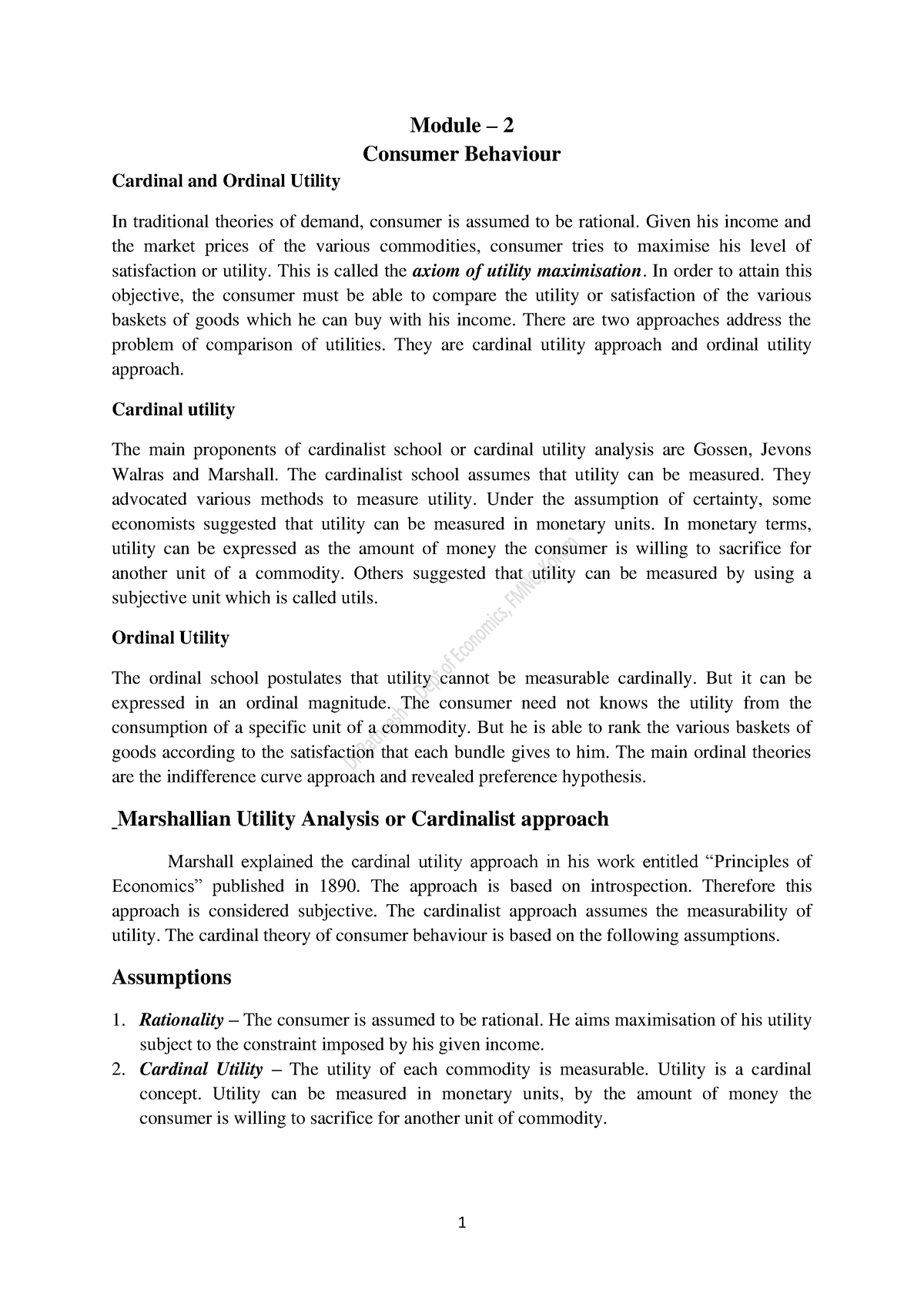 marshallian-utility-analysis-module-2-consumer-behaviour-cardinal