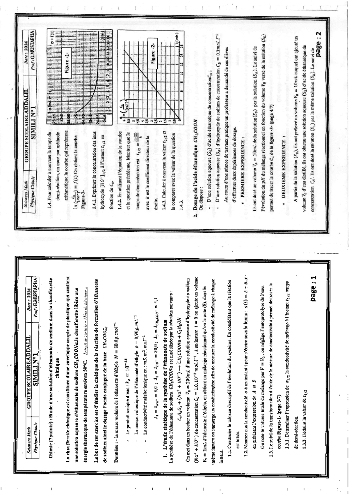 PC examen blanc - physique chimie - Studocu