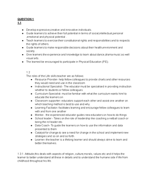 Lesson Plan Gr. 4 Life Skills PSW Term 4 Week 4 - PSW: PLANNING ...