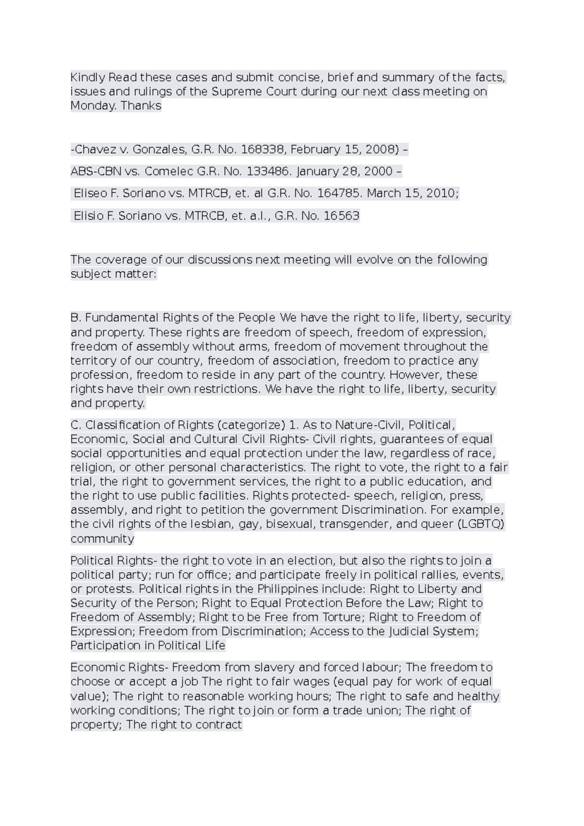 HR case list - notes - Kindly Read these cases and submit concise ...
