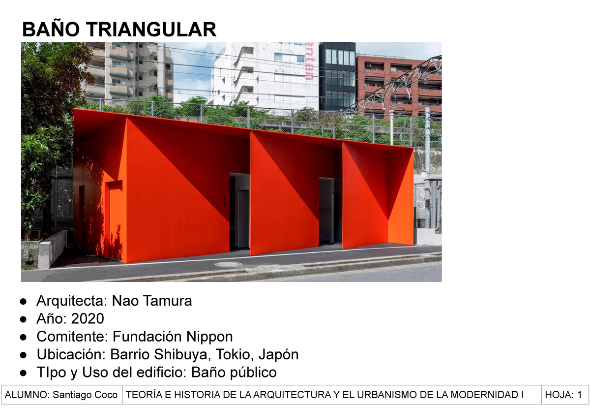TU Historia - BAÑO TRIANGULAR Arquitecta: Nao Tamura Año: 2020 ...