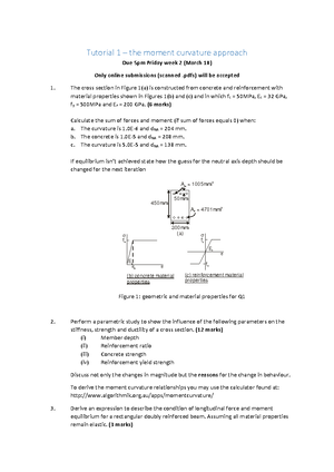 Tutorial+1+moment+curvature - Tutorial 1: behaviour of beams in bending ...