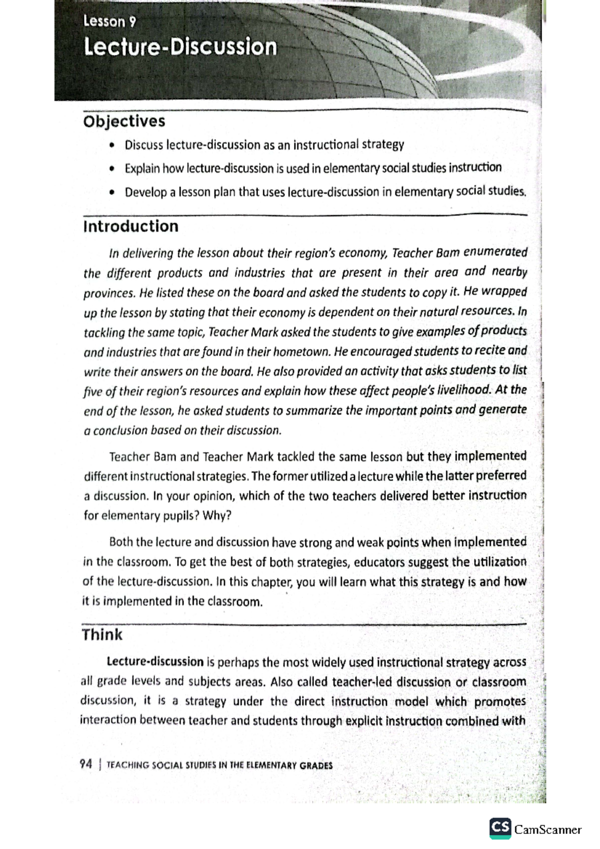 Lesson 9 Lecture Discussion - Education - Studocu