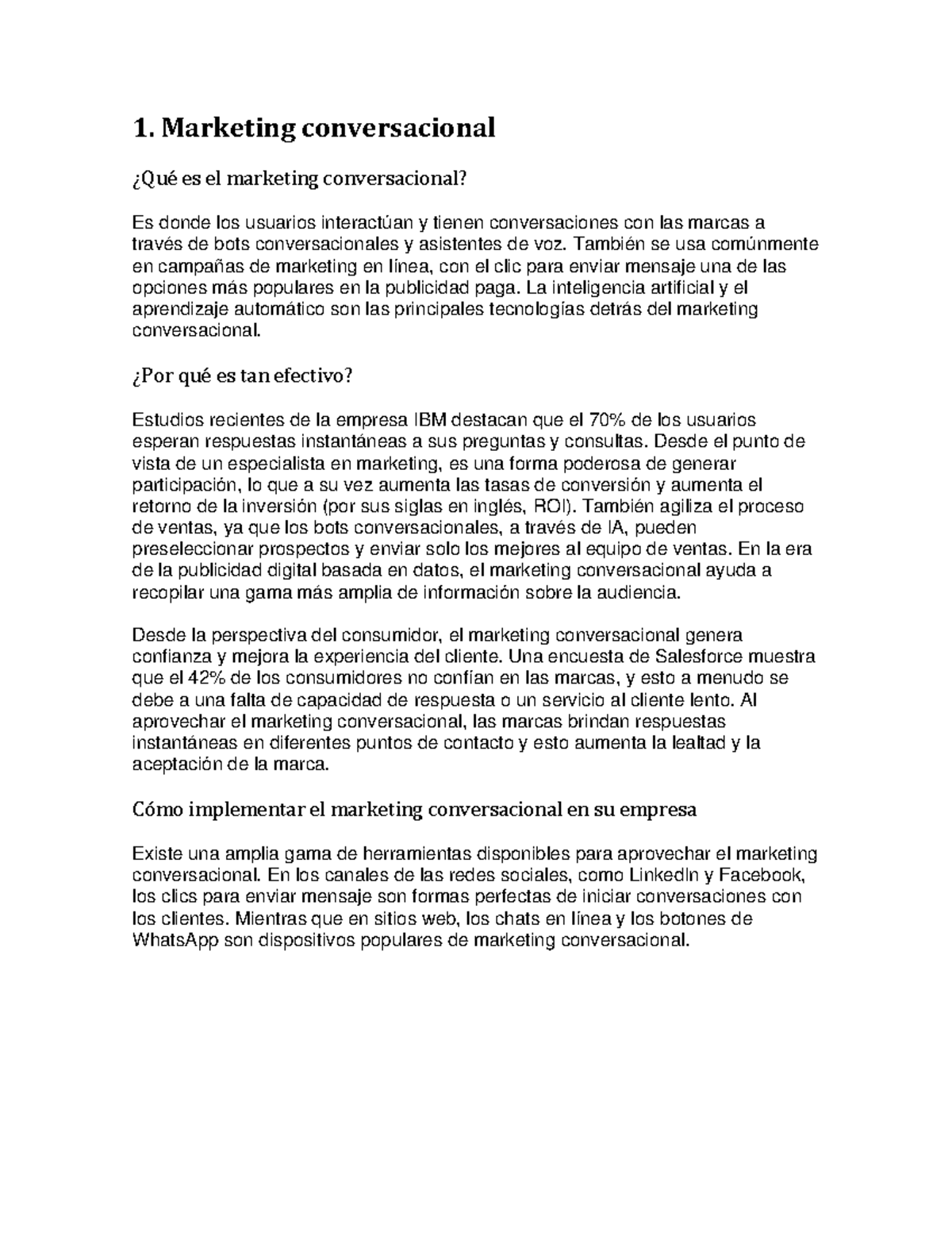 Tendencias de mercadeo - 1. Marketing conversacional ¿Qué es el ...