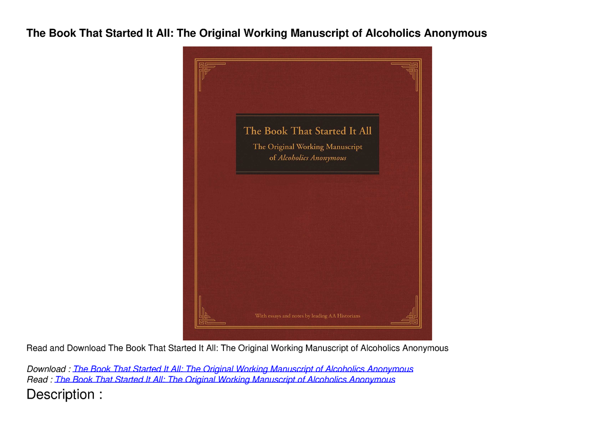 [PDF READ ONLINE] The Book That Started It All: The Original Working ...