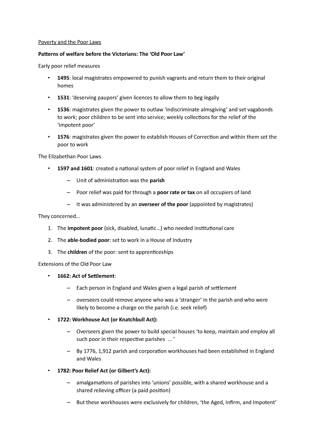 dissertation on the poor laws