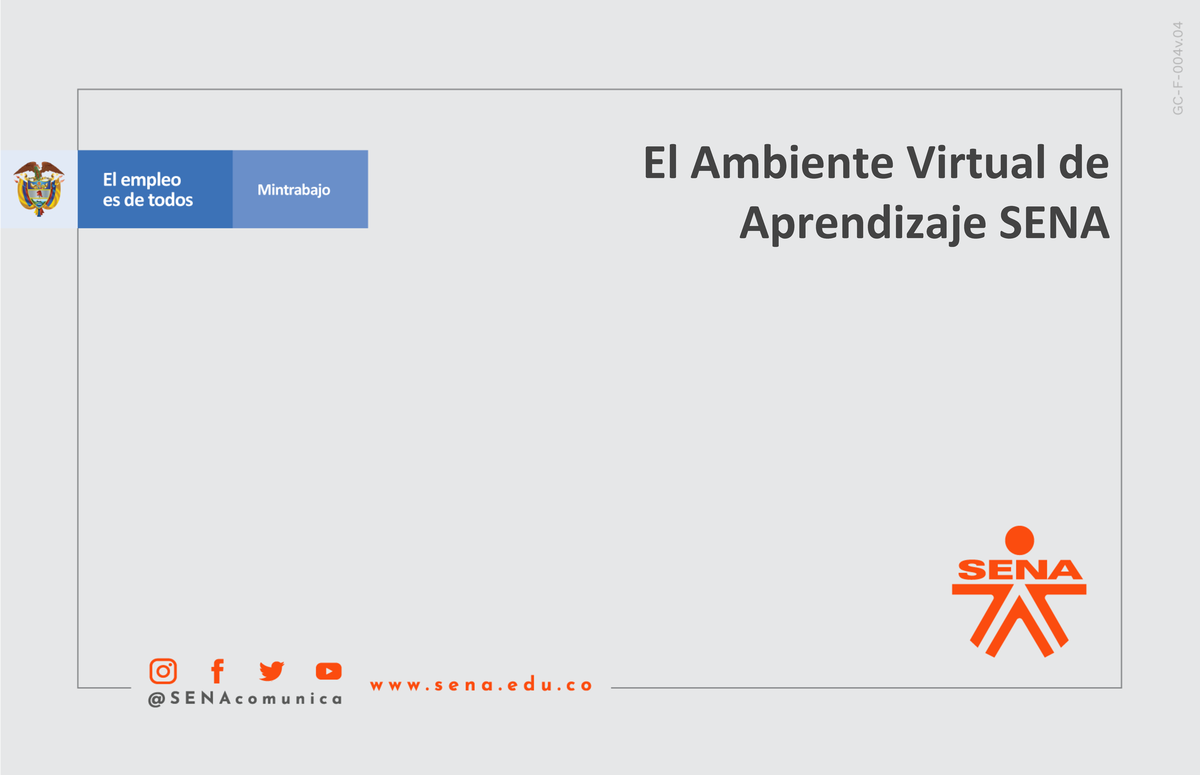 El Ambiente Virtual de Aprendizaje SENA - El Ambiente Virtual de ...