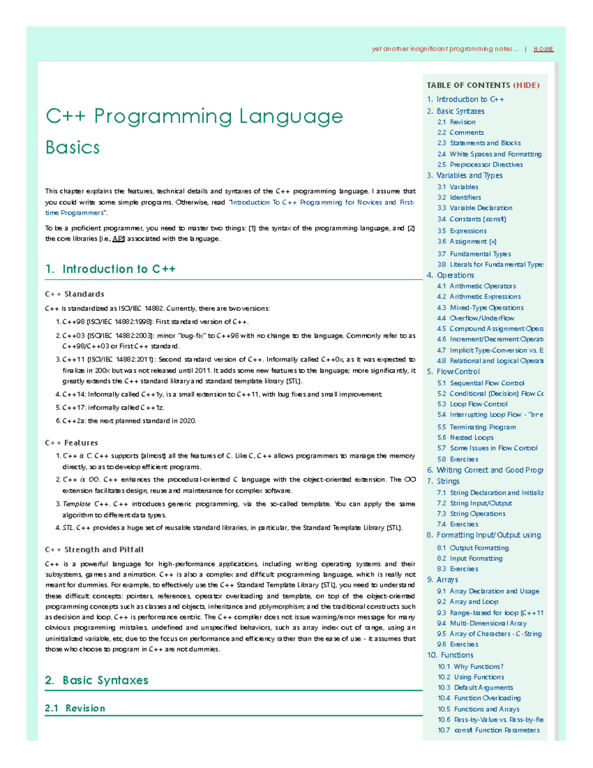 Pdf24 converted 2 - Summary Programming - TABLE OF CONTENTS (HIDE) 1 ...