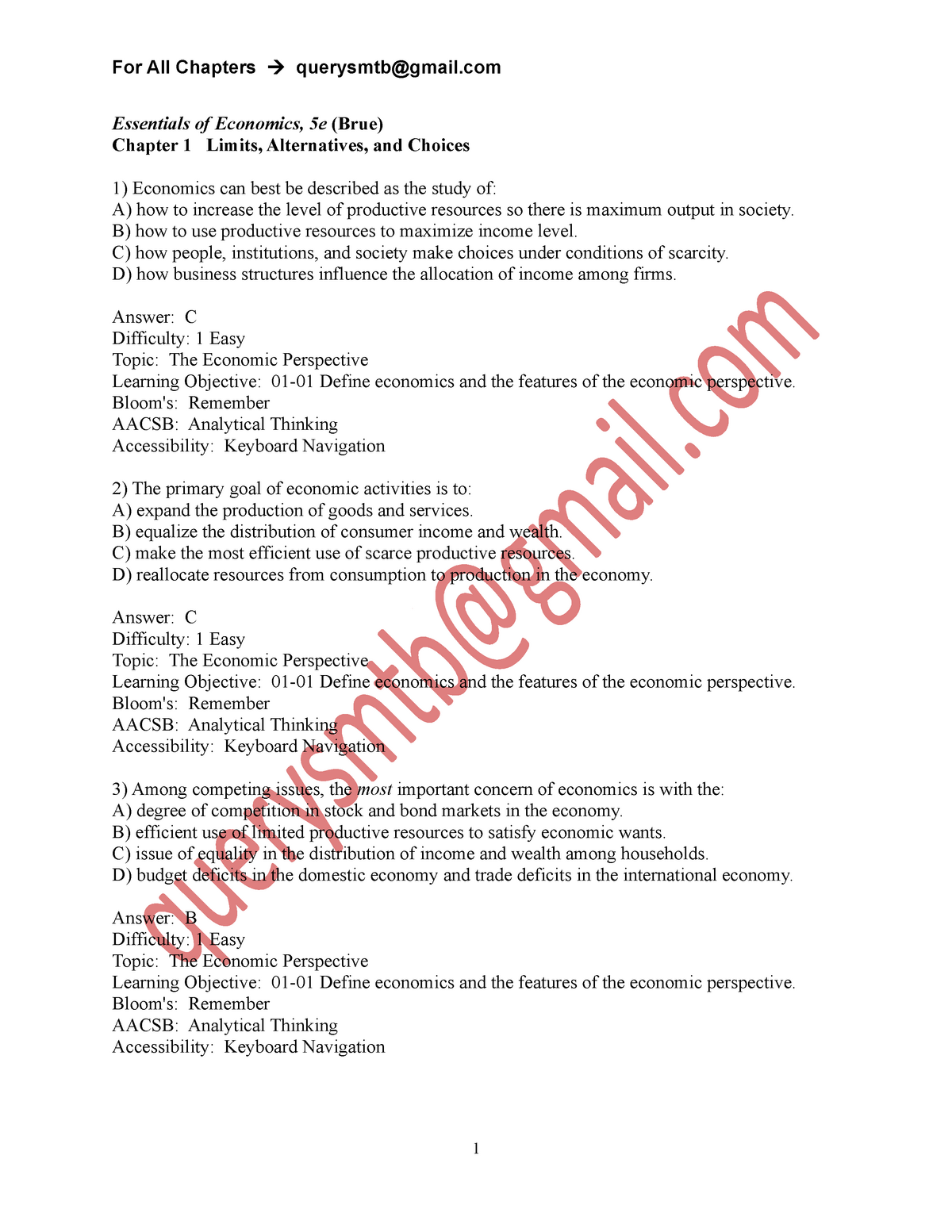 Test Bank And Solutions For Essentials Of Economics 5e 5th Edition By Studocu